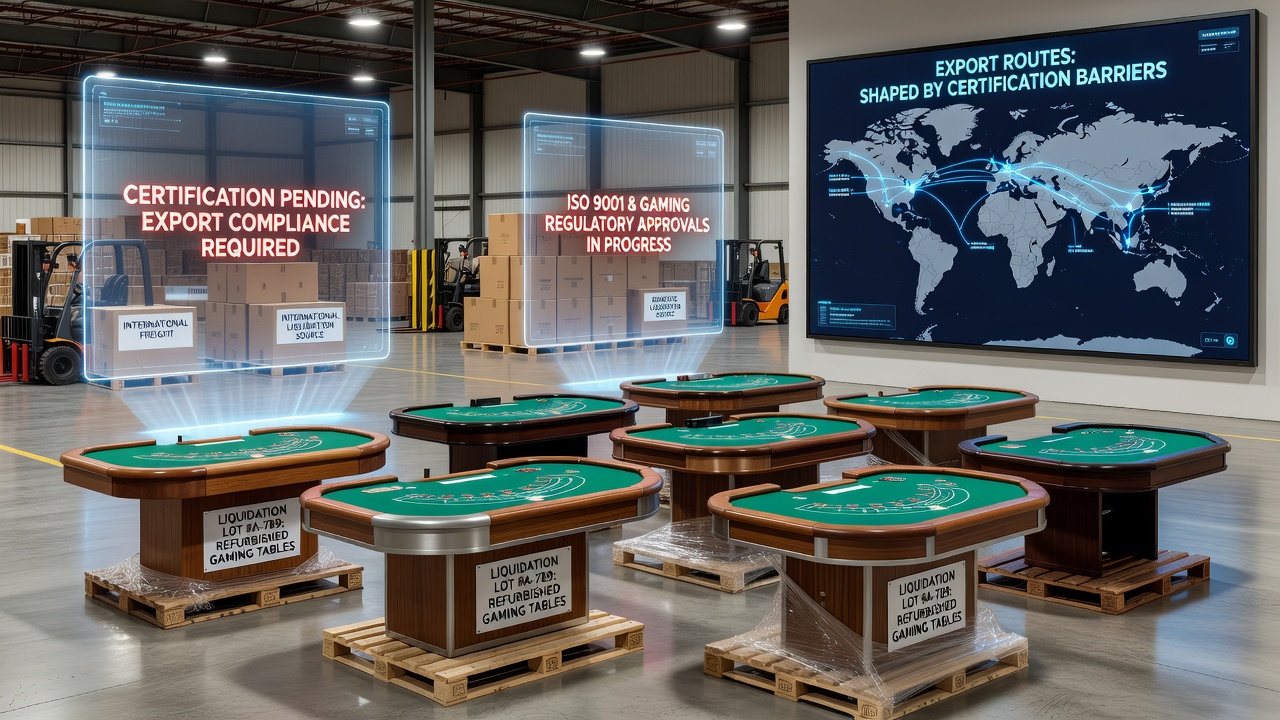 Generalüberholte Spieltische aus Liquidationen werden auf Zertifizierungsstandards geprüft bevor sie exportiert werden