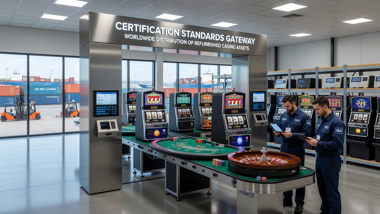 Internationale Verteilung zertifizierter Casino-Ausrüstung aus Auktionen