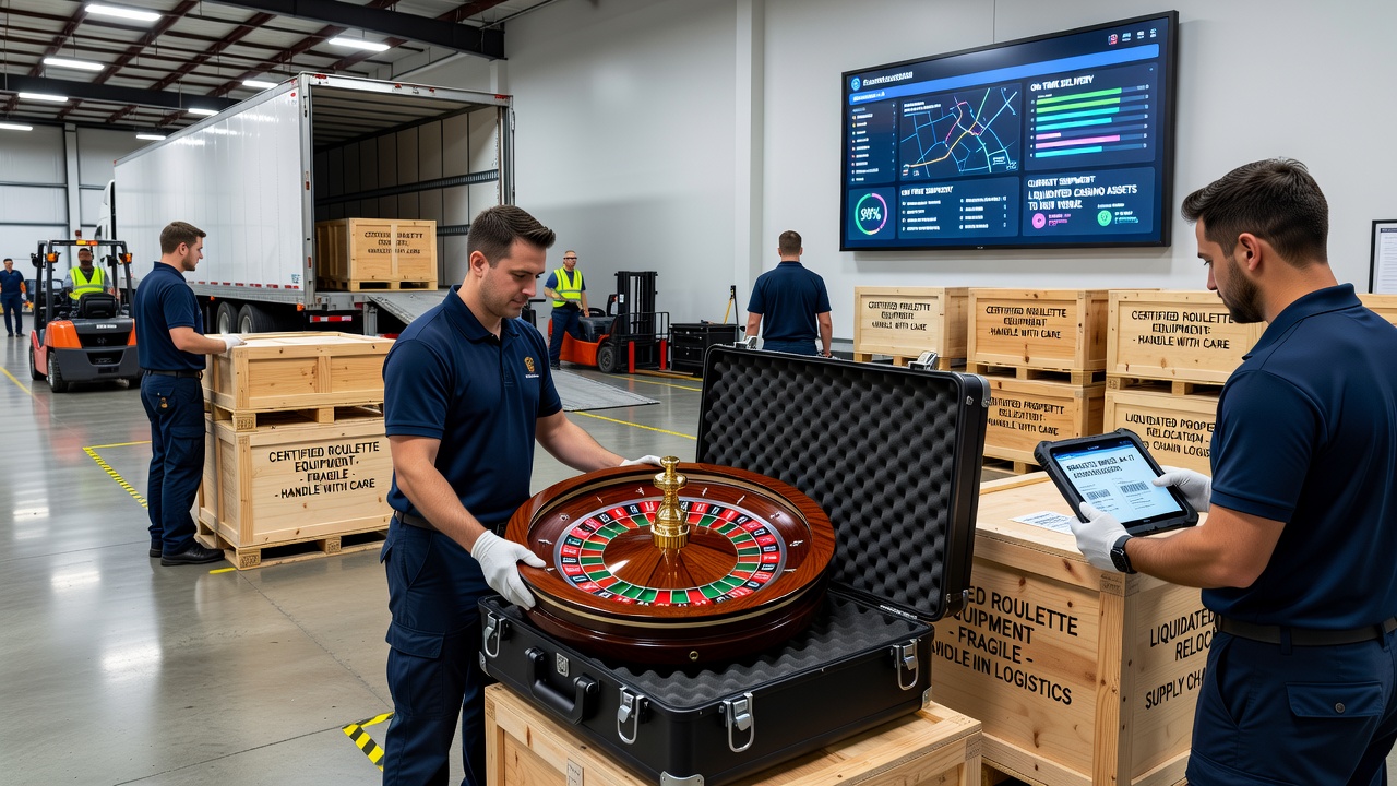 Zollabfertigung und Verpackung zertifizierter Casino-Ausrüstung im internationalen Transfer